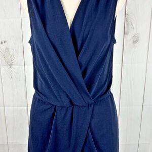BCBGeneration Navy Blue Stretch Sleeveless Romper